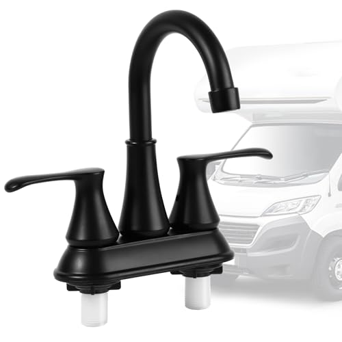 Top 10 Best Small Rv with Bathroom for Ultimate Comfort 8 JAKARDA 4 inch RV Bathroom Faucet, RV Bathroom Sink Faucet Replacement for Campers, RV, Motorhome, Travel Trailer, Boat (Black)