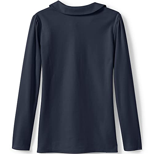 Image of Lands' End Girls Long Sleeve Peter Pan Collar Polo Shirt