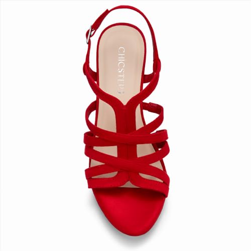 ChicSteps Women's Platform Heels Strappy Stiletto Round Toe Slip-Resistant by ChicSteps - Used condition - Image 7