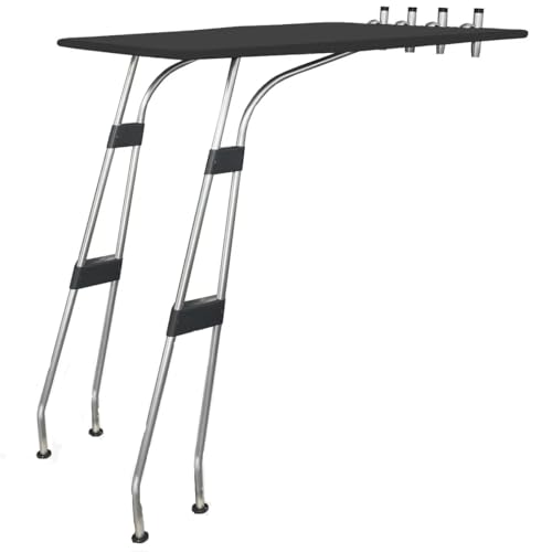 Oceansouth Standard Boat T-Top - Aluminio de 32 mm de diámetro (negro, ancho 1,2 m)