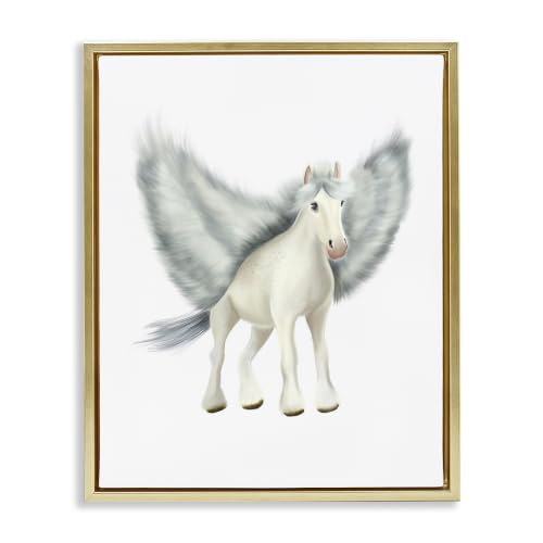 Mythical Pegasus Fantasy Flying, 24 x 30 Inch Canvas in Floater Frame