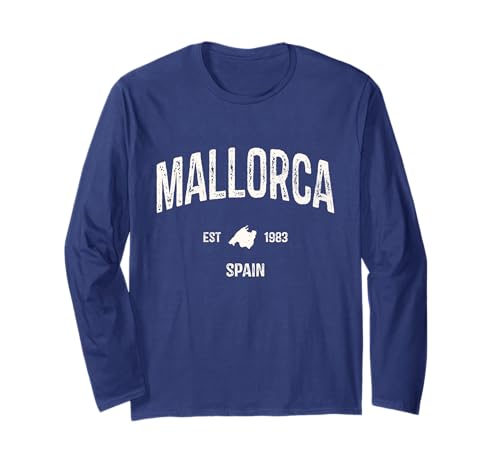 Vintage Mallorca Island Spain Summer Vacation Beach Majorca Long Sleeve T-Shirt