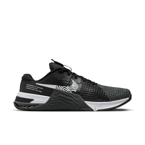Nike Nike Men's Metcon 8 Training Shoes, Black White Dk Smoke Grey Smoke Grey, 7 US