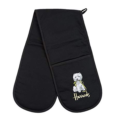 Harrods Westie with Lead Design Double Oven Gloves