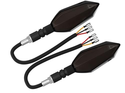 Luz trasera 2 luces de giro para motocicleta DRL intermitentes universales color ámbar para moto