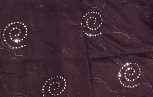 Image of LKC WOMEN'S SEQUENCE EMBROIDERED SELFDESIGN SOFT COTTON CHANDERI DUPATTA