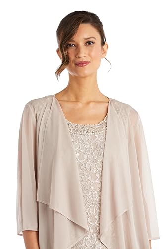 R&M Richards Womens Jacket 2PC Evening Dress2