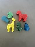 Kids Mini Animal Soap Set, Colorful Shapes with Planet, Elephant, Rocket, Ice Cream, Dinosaur, Giraffe and Butterflies.
