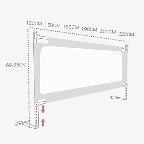 Riel para cama de bebé con elevación vertical y malla transpirable de seguridad 6