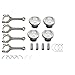 Connecting Rod, Pistons, and Rings Kit for G4FD G4FC 1.6L DOHC Engine Compatible with Accent and Rio 2010-2018