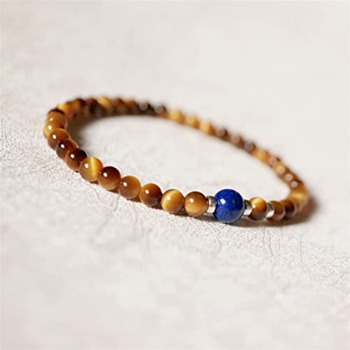 Œil de tigre perles rondes ligne élastique, bijoux extensibles mode