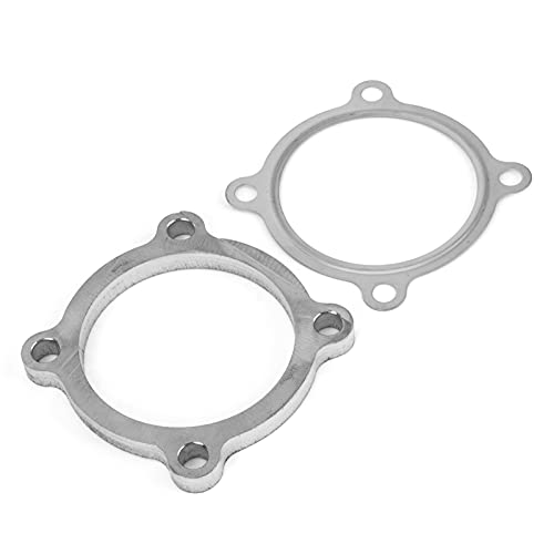 gt30 turbo kit - 3in 4 Bolt Turbo Exhaust Downpipe Flange Gasket Kit Fit for Garrett's Turbo Series T3 T3/T4 GT30 GT30/GT35, Stainless Steel Flange Discharge Flange Vehicle Accessory