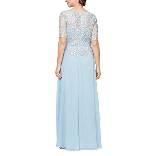 Image of Alex Evenings Womens Cap Sleeve Long Mock Dress