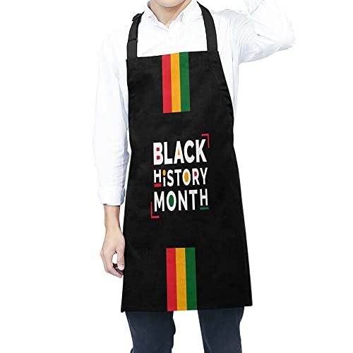 Yibeas Black History Month Apron African American History Celebration For Men And Women，Adjustable Shoulder Strap, Waterproof, Perfect For Kitchen Cooking, Bbc And Drawing #TOP1