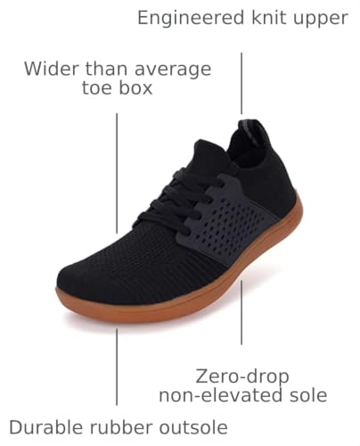 Image of WHITIN Women's Wide Minimalist Barefoot Shoes W85 | Zero Drop for Stance and Gait Alignment, Thin Sole Enhances Ankle Stability, Ideal for Casual Wear, Gym Training, and Walking