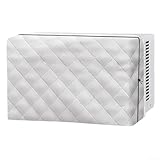 Zilimontt Funda ajustable para aire acondicionado interior para unidades de aire acondicionado de ventana con correas elásticas y tela de poliéster de doble aislamiento para evitar el óxido y reducir