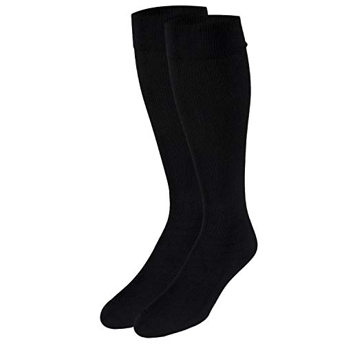 Image of Truform Travel Compression Socks for Men and Women, 15-20 Knee High Over Calf Length, Black, Small (Pack of 2)
