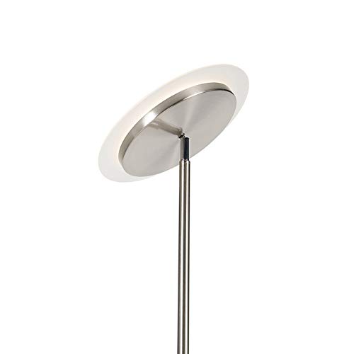 Qazqa - Indoor Modern Floor Lamp Steel Without Shade - Simplo - Modern - Suitable For LED E27 | 1 Light - Steel Floor Lamps - Suitable For - View #2