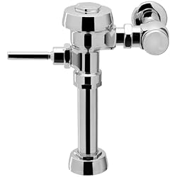 Sloan Royal 111 Exposed Manual Water Closet Flushometer, 1.6 GPF Manual Flush Valve - Single Flush Non-Hold-Open Handle, Fixture Connection Top Spud, Polished Chrome Finish, 3010000
