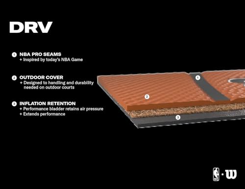 Wilson NBA DRV Series Basketball - DRV, Brown, Size 5-27.5"