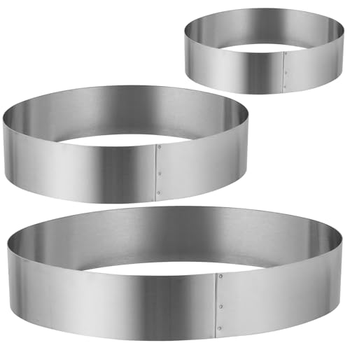Lurrose 3 Stück Backzubehör Edelstahl Tortenringe Oval...