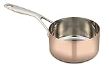 kupfer kasserolle mauviel REINES KUPFER: Dank der optimalen Wärmeleitfähigkeit kann man mit Kupfergeschirr kontrollierter Kochen als mit anderen Metallen. Die Wärme wird gleichmäßiger verteilt als in herkömmlichen Töpfen und Pfannen, was die Gefahr des Anbrennens von Speisen minimiert, da man die Temperatur besser regulieren kann. So wird gleichzeitig auch Energie eingespart.