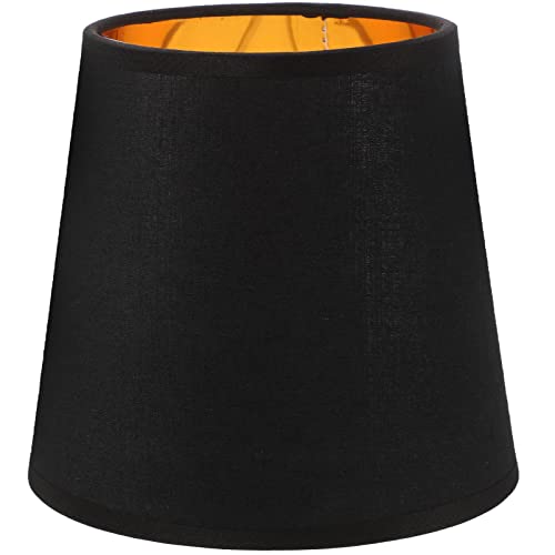 CLISPEED Kleiner Lampenschirm Lampenschirm Stoff Zum Aufstecken Kronleuchter Lampenschirme Wandlampenabdeckung Kronleuchter Lichtschirm Für Tisch Stehlampen Ersatz Schwarz