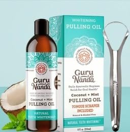 Coconut & Peppermint Oil Pulling (8 Fl.Oz) with Tongue Scraper - Alcohol Free Mouthwash for Fresh Breath, White Teeth & Healthy Teeth & Gums (B0DGLL7RDB) Amazon Price History, Amazon Price Tracker