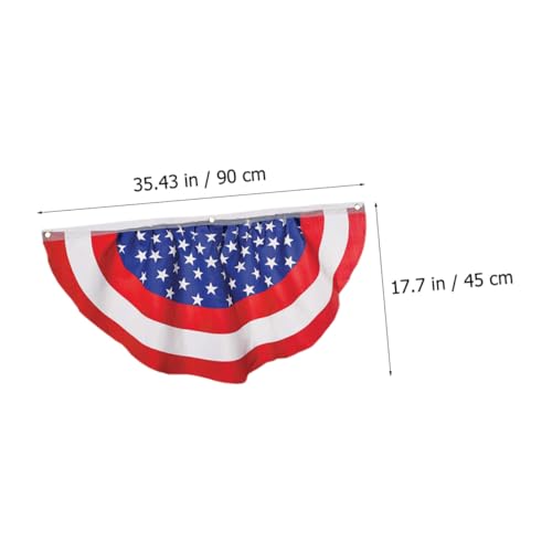 Drapeaux d'éventail américains de haute solidité des couleurs en polyester durable - 3