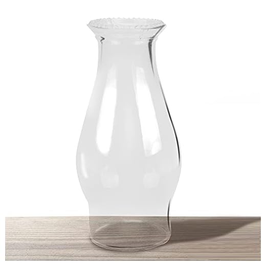 RAHATA Oil Lamp Chimney Hurricane Kerosene Lamp Shade Glass Replacement Clear 3 Inch Base (Wave Style)