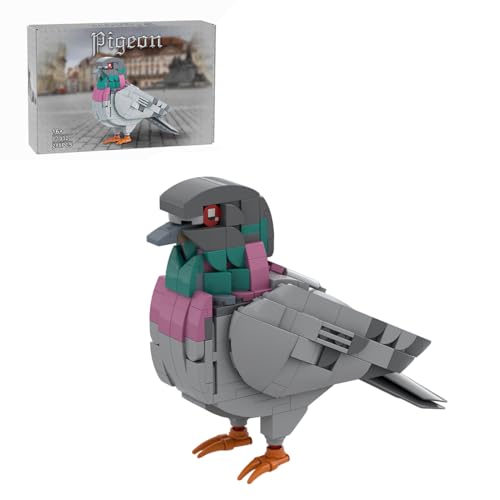 CubiMythx Feral Pigeon Mini Building Blocks, Collectible Bird-Themed Model to Build and Display, Great Gift for Birthdays, Christmas (255 PCS)