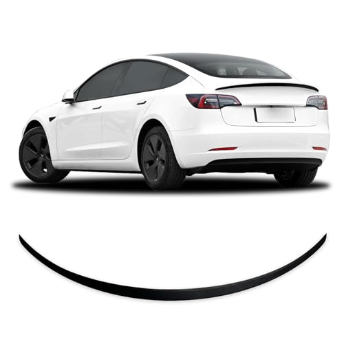 Rongxu auto Spoiler Fit for Tesla Model 3 2017-2023 ABS Material OEM Original Rear Spoiler Wing Rear Trunk Lip Matte Black Sporty Appearance Tesla Model 3 Accessories