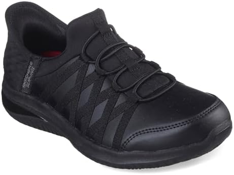 Skechers Women's Hands Free Slip-Ins for Work Dantey Parral Bungee SR Health Care Professional Shoe, Black, 8.5 Wide | Image 2