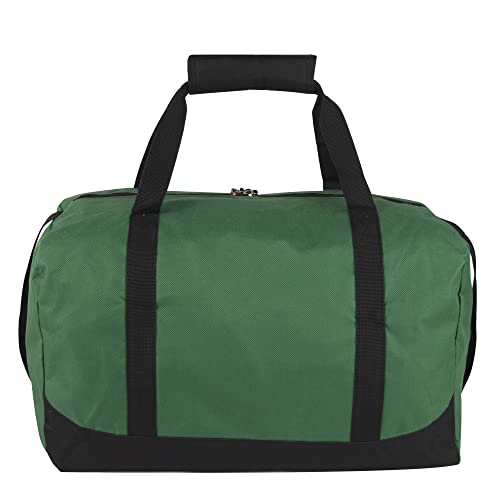 Image of 30 Liter, 17 Inch Canvas Duffle Bags for Men and Women - Travel Weekender Overnight Carry-On Shoulder Duffel Tote Bags (Green)
