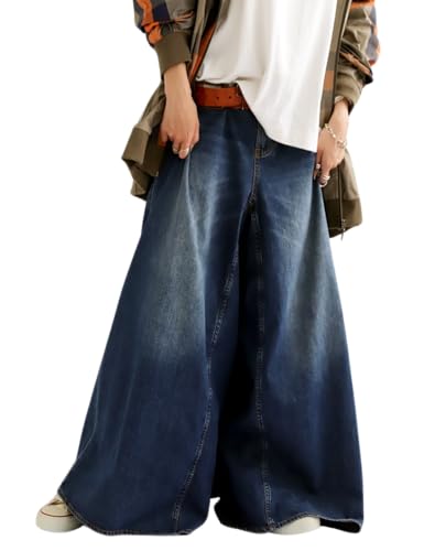 Wide Denim Pants Ladies PK-01042