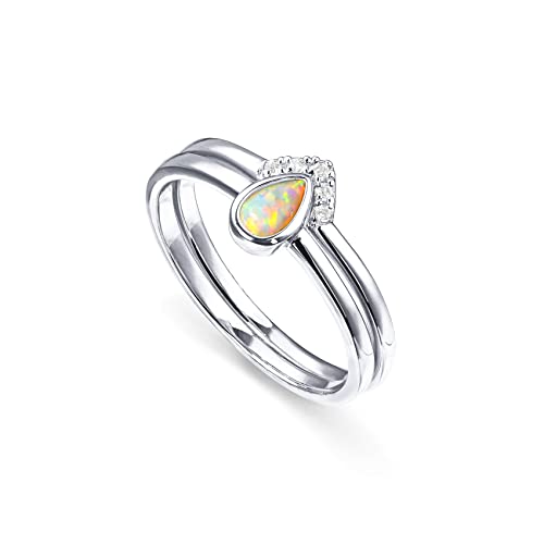 21C-R02 Stackable Ring (White Gold Plated, 7) #TOP24