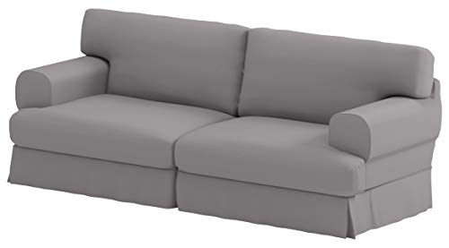 Durabale Dense Cotton Three Seat Hovas Sofa Cover Replacement is Made Compatible for IKEA Hovas 3 Seater Slipcover Only (Hovas Gray Cotton)