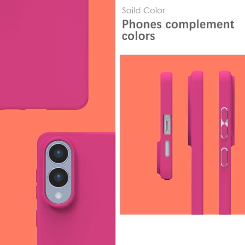 Image of YATWIN Silicone Case for Samsung Galaxy S25 FE 4G, Soft-Touch, Shockproof, DustProof, Antiskid Phone Cover for Samsung Galaxy S25 FE - Magenta