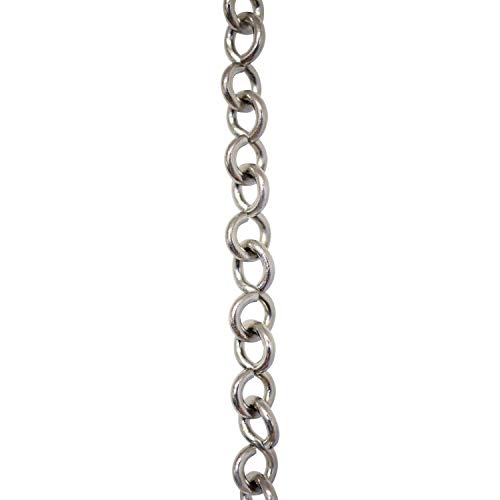 Image of RCH Hardware CH-20-PN-3 Decorative Polished Nickel Solid Brass Chain for Hanging, Lighting - Light Unwelded Wire (3 ft /1 Yard)