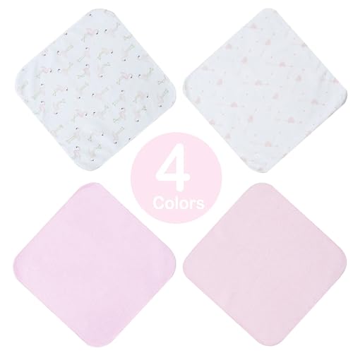 Image of softan Baby Washcloths, 24Pack Baby Wash Cloths Extra Soft & Ultra Absorbent, Baby Towels and Washcloths Face Towel Unisex for Boys Girls Body, Washclothes Gentle on Sensitive Skin, 9x9 Flamingos