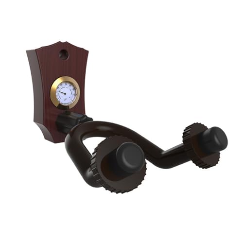 feelP0P0 Guitar Wall Mount with Hygrometer Non-Slip,Rotating Hook,Easy to Install Space-Saving Hanger for Guitar Bass Electric Guitar,Ukulele Ideal for Music Studio,Bedroom,Living Room (1 Pack)