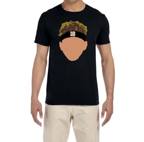 Black New Orleans Spencer Rattler Face Logo T-Shirt