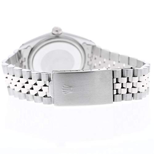 Rolex Men's Datejust 16014 Jubilee Band Custom Added Black Diamond Dial 18k Gold Fluted Bezel (Certified Preowned)4