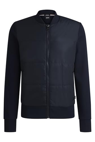 BOSS Men's Skiles Nylon and Cotton Zip Up Sweatshirt2
