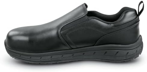 SR Max Men's Black Kinston MaxTrax Steel Toe SRO Slip-On Oxford (10.5 M) — view 3
