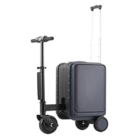 GerCxxly Electric Suitcase, 20L Rideable Luggage with Telescopic Handle,Cabin Suitcase for Airport Travel,USB Charging Port,Suitable for Adults and Kids,Load 242 LBs Blue