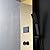 Homevacious 5 In 1 Shower Panel System,LED Rain Waterfall Shower Head and Adjustable Massage Body Jets,3 Settings Handheld Head and Tub Spout,Stainless Steel Bathroom Shower Panel Polished Gold