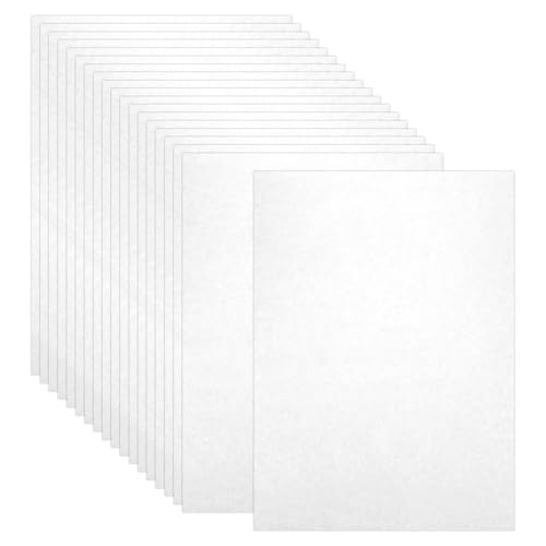 DONQTWAY 20 Stück Schrumpffolie Schrumpffolie Bedruckbar A4 Transparent Shrinking Paper Prägefolie Schrumpfpapier Shrink Folie Folienspaß für DIY Deko Schlüsselanhänger Handwerk