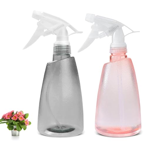 500ml Spray Bottles for Cleaning Solutions and Gardening, 2 Pcs Large Empty Mist Atomiser Spray Bottle for Hair, Water Spray Bottles for Cleaning, Plastic Refillable Plant Mister Sprayer Can Trigger