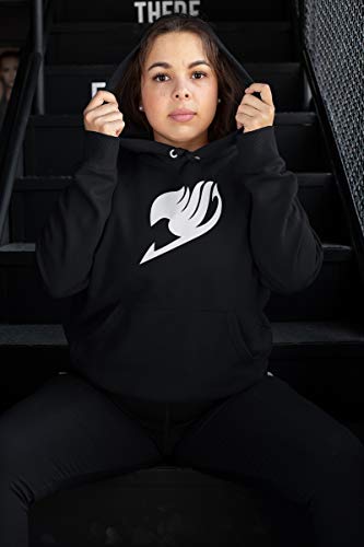 Blusa Moletom Casaco Fairy Tail Anime Unissex Cinza e Preto Tamanho:GG